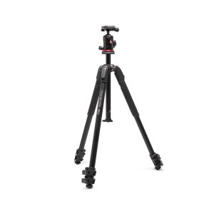 Angled view of Manfrotto tripod kit