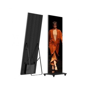 Angled view of P1.5 digital display totem