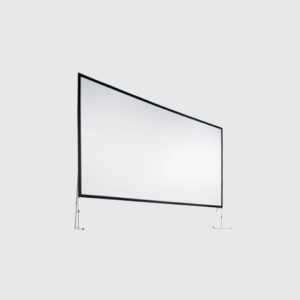 Angled view of Stumpfl 13ft 7.5ft Fast Fold Screen