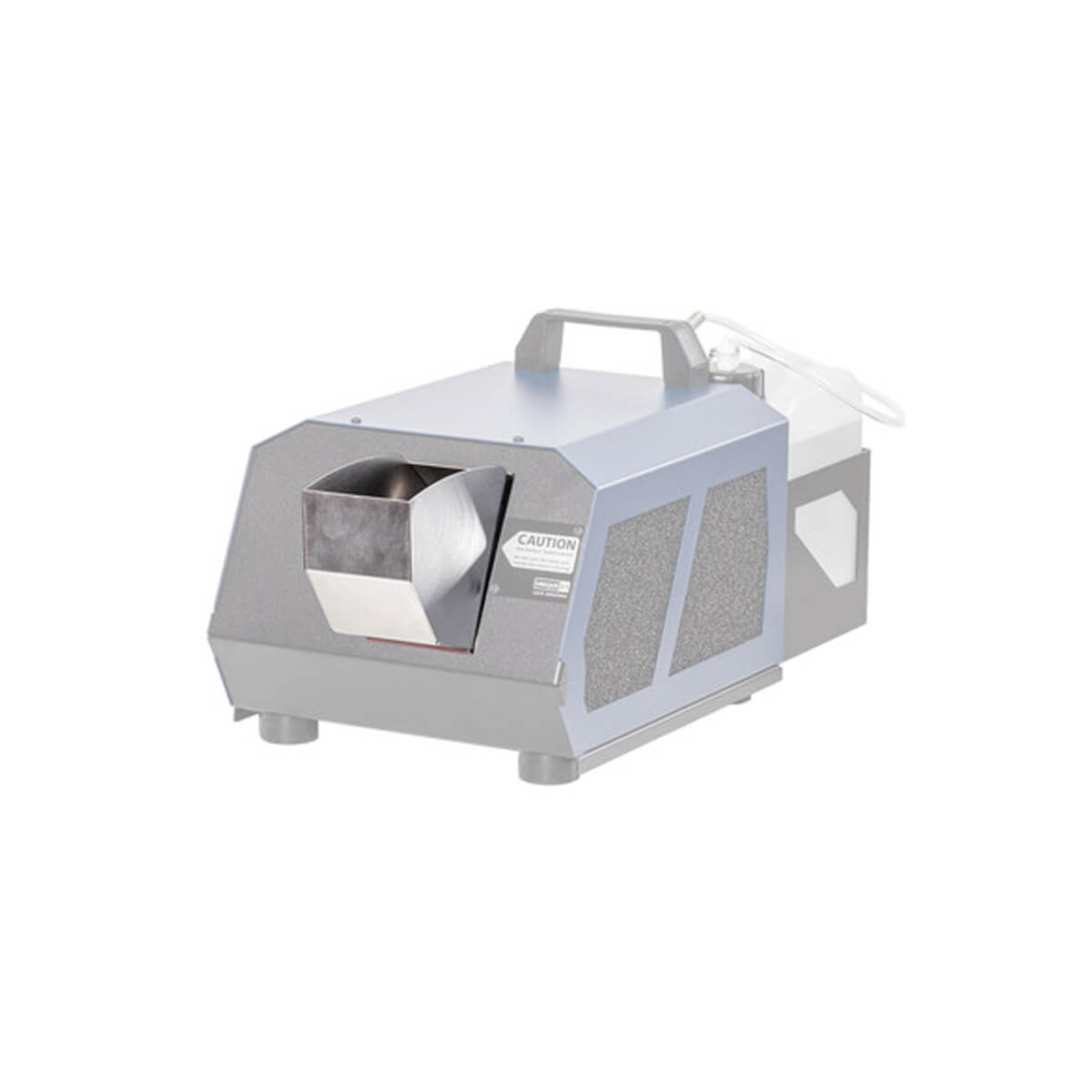 Unique 2.1 Hazer Funnel accessory attached for controlled haze output